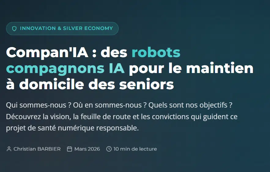 Robots IA et maintien à domicile des personnes âgées